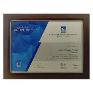 Framed certificate of active membership